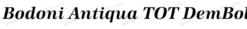 Bodoni Antiqua TOT DemBol字体转换